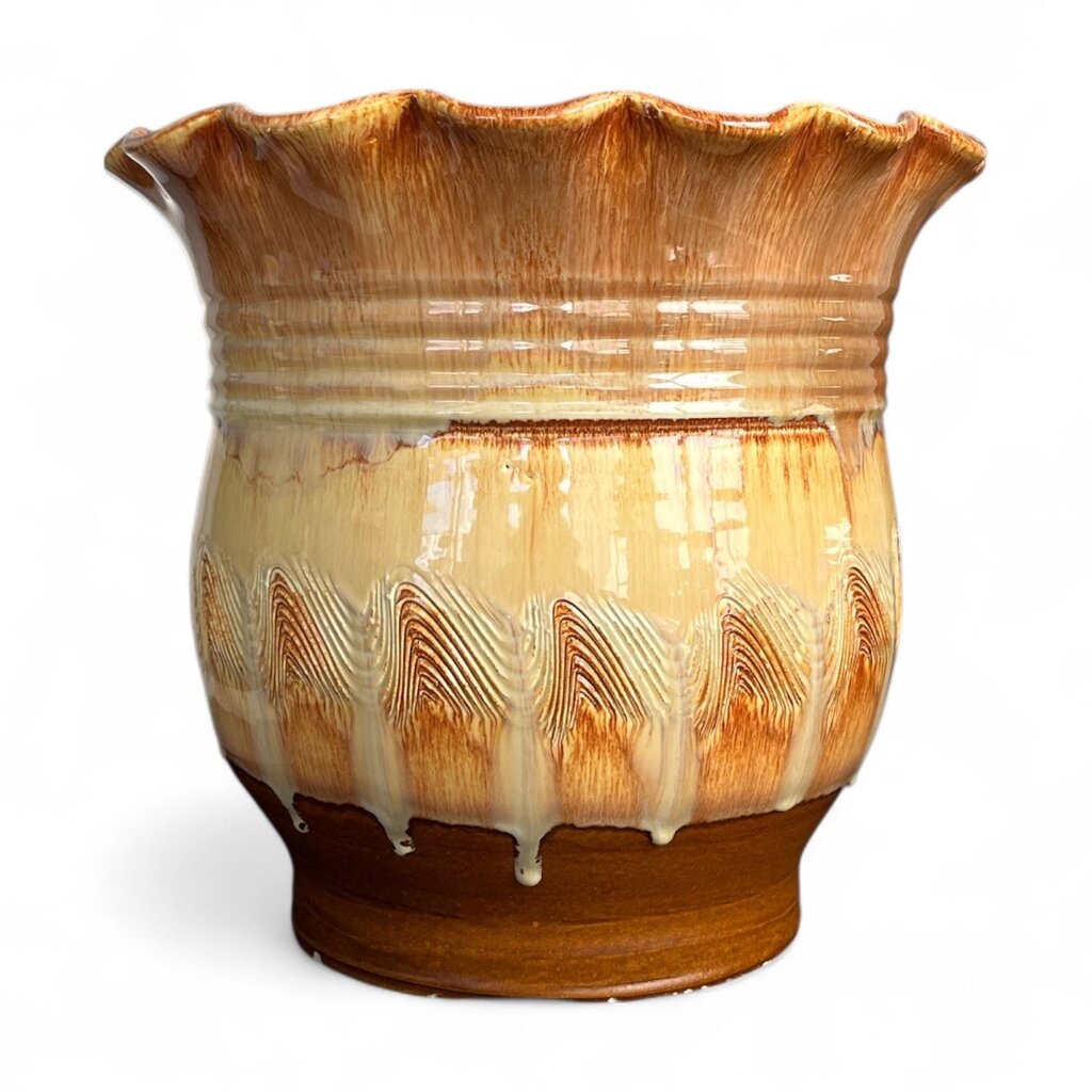 Large Drip Glaze Planter