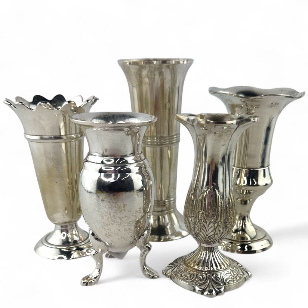 Orig. Price $180 - Set of 5 Queen Anne Bud Vases