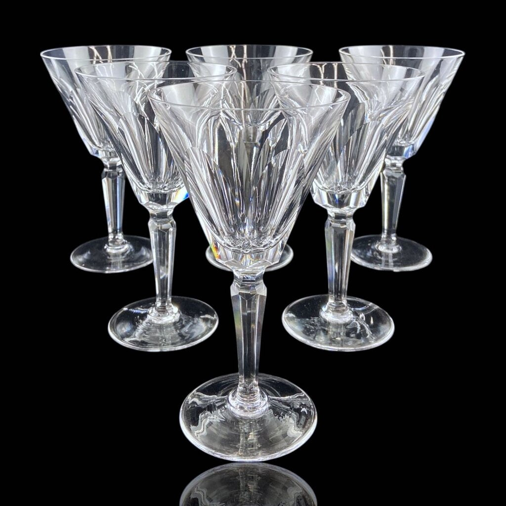 Set of 6 Crystal Wine Goblets - Sheila