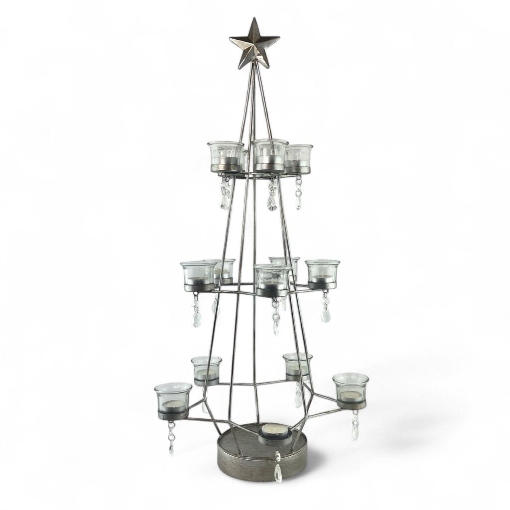 *Tea Light Tree with Crystals