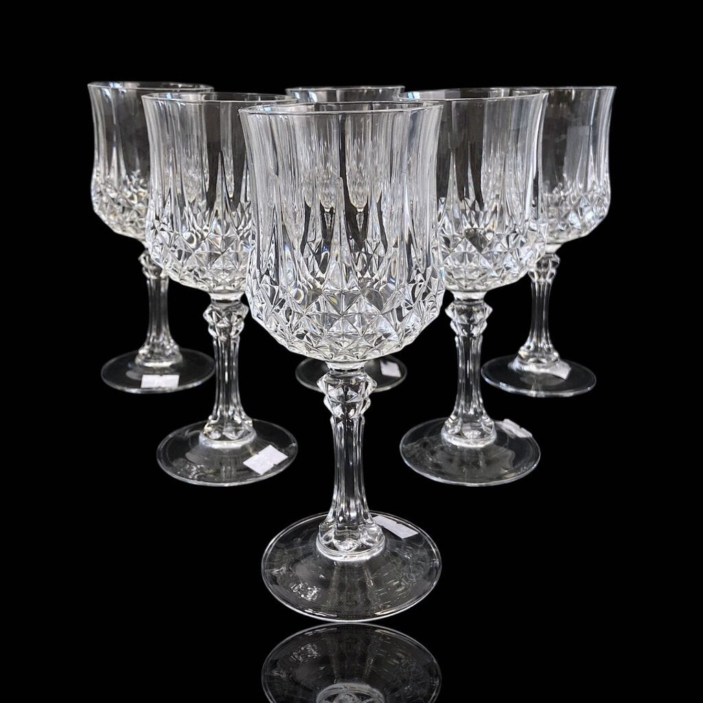 Set of 6 Cristal D' Arques Durand Wine Glasses