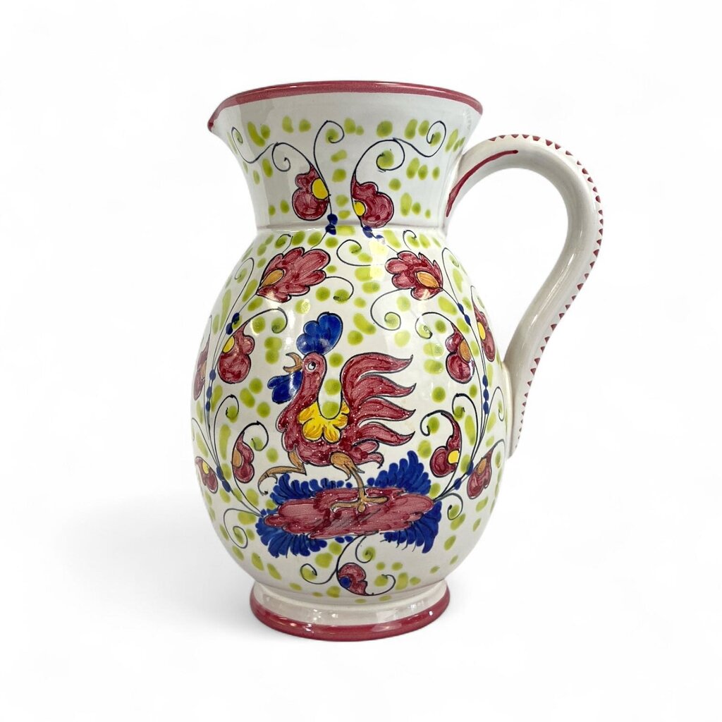Small Painted Rooster Pitcher