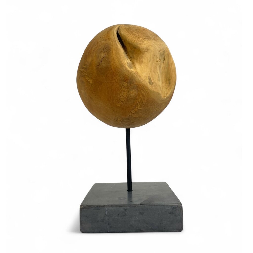 Large Burl Wood Sphere