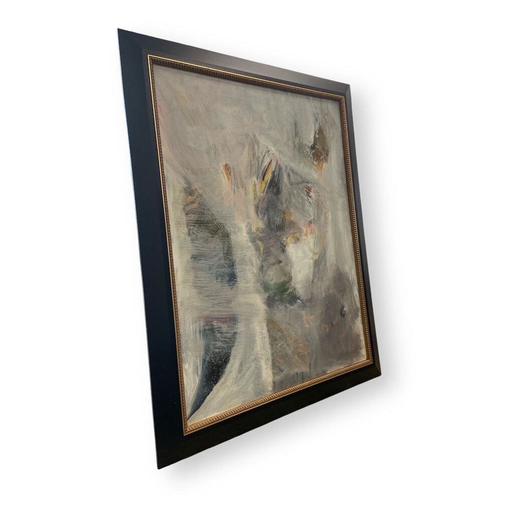 Abstract Landscape in Black & Gold Frame