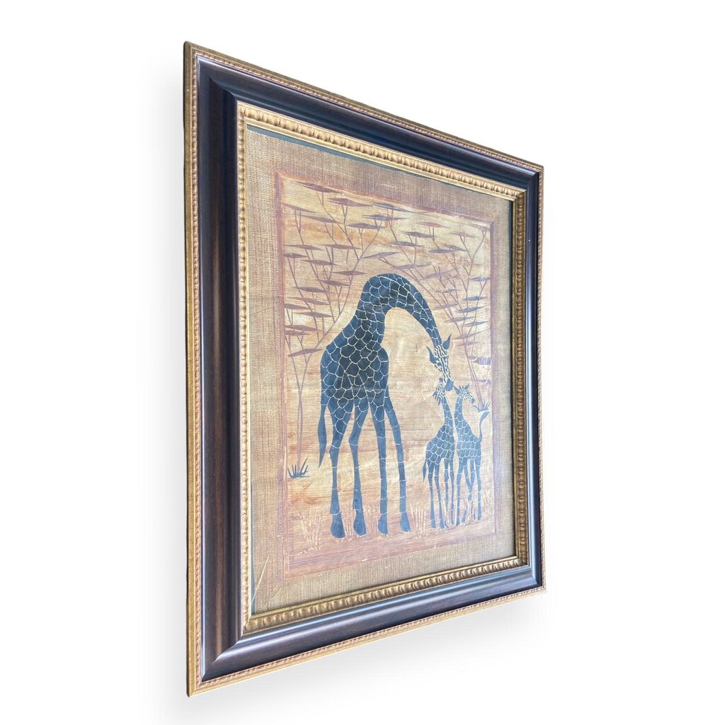 Banana Leaf Mosaic Collage of Giraffes