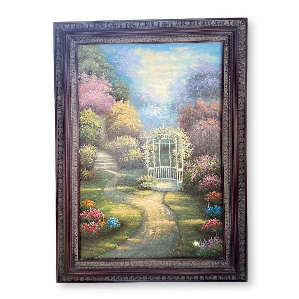 Gazebo & Garden Oil Painting