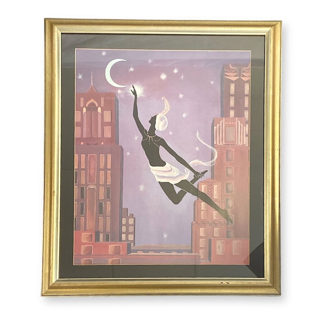Art Deco Gliding Framed Print