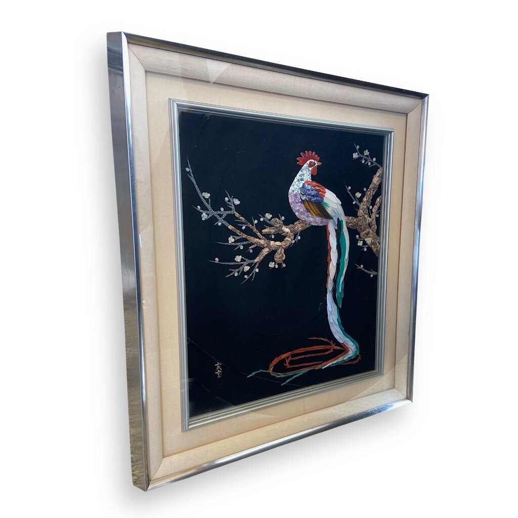 Mixed Media Rooster in Frame
