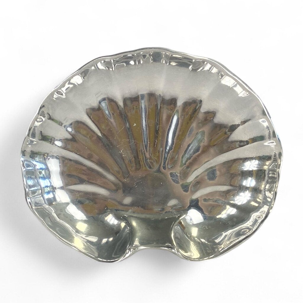 Pewter Clam-Shaped Tray