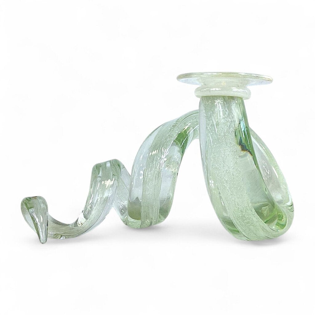 Glass Sculpture Candle Holder
