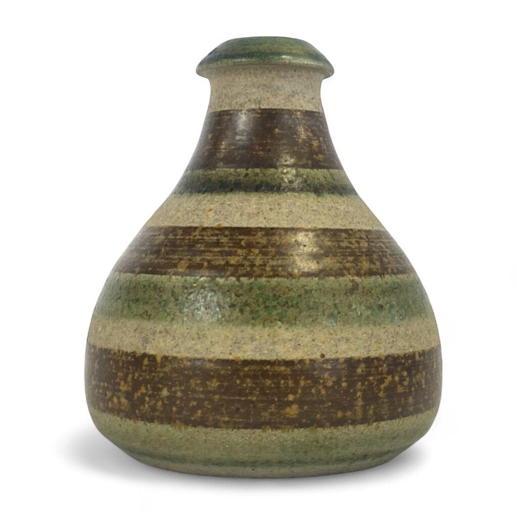 Striped Clay Vase