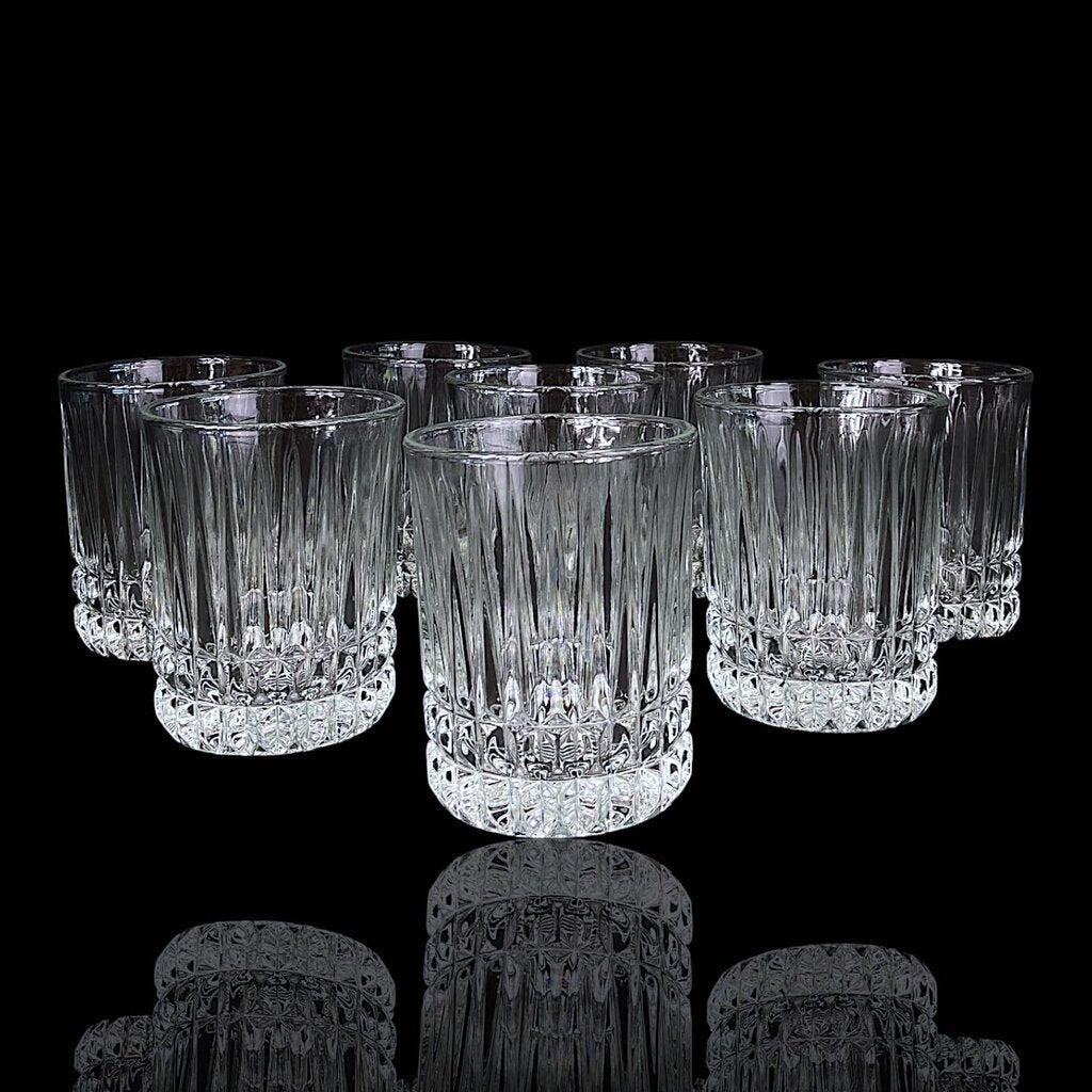 Set of 8 Cut Crystal Old Fashion Glasses