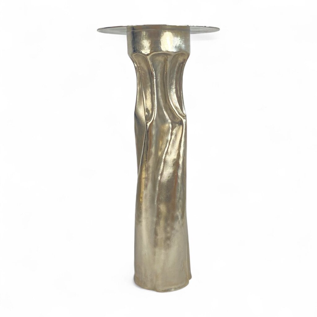 Compressed Metal Candle Holder Pedestal