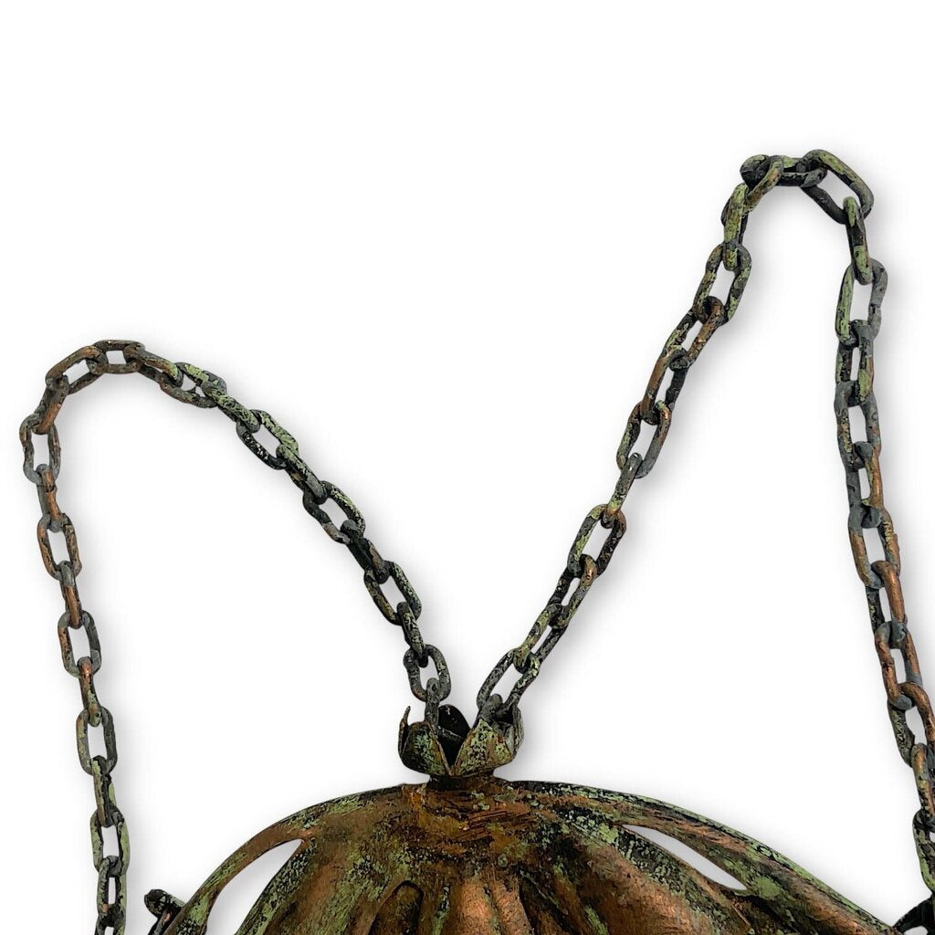 Mirror Framed in Metal with Leafy Detailing