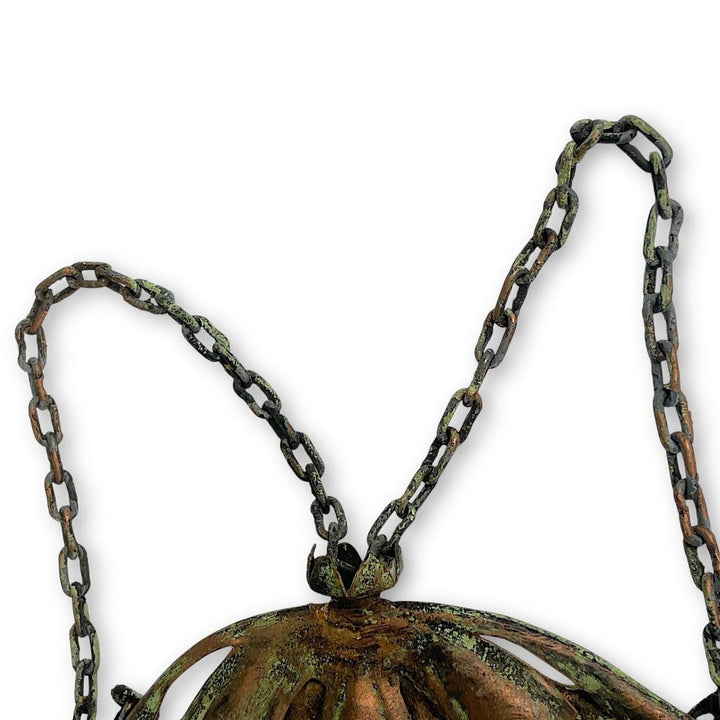 Mirror Framed in Metal with Leafy Detailing