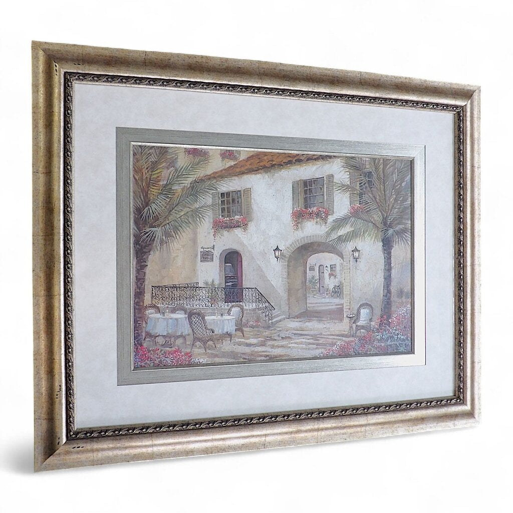 Italian Villa Painting Print in Frame