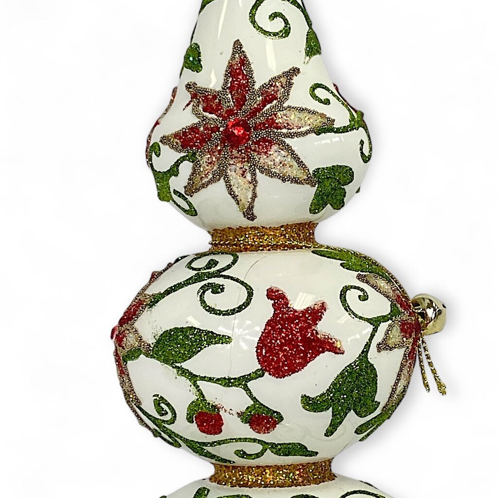 Glitter Poinsettia Tree Topper - Box Available