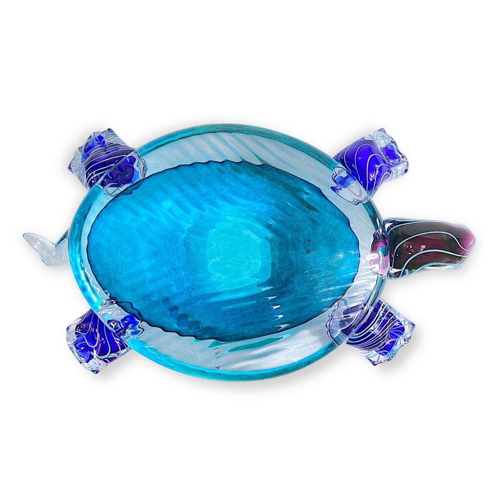 Large Art Glass Turtle Sculpture