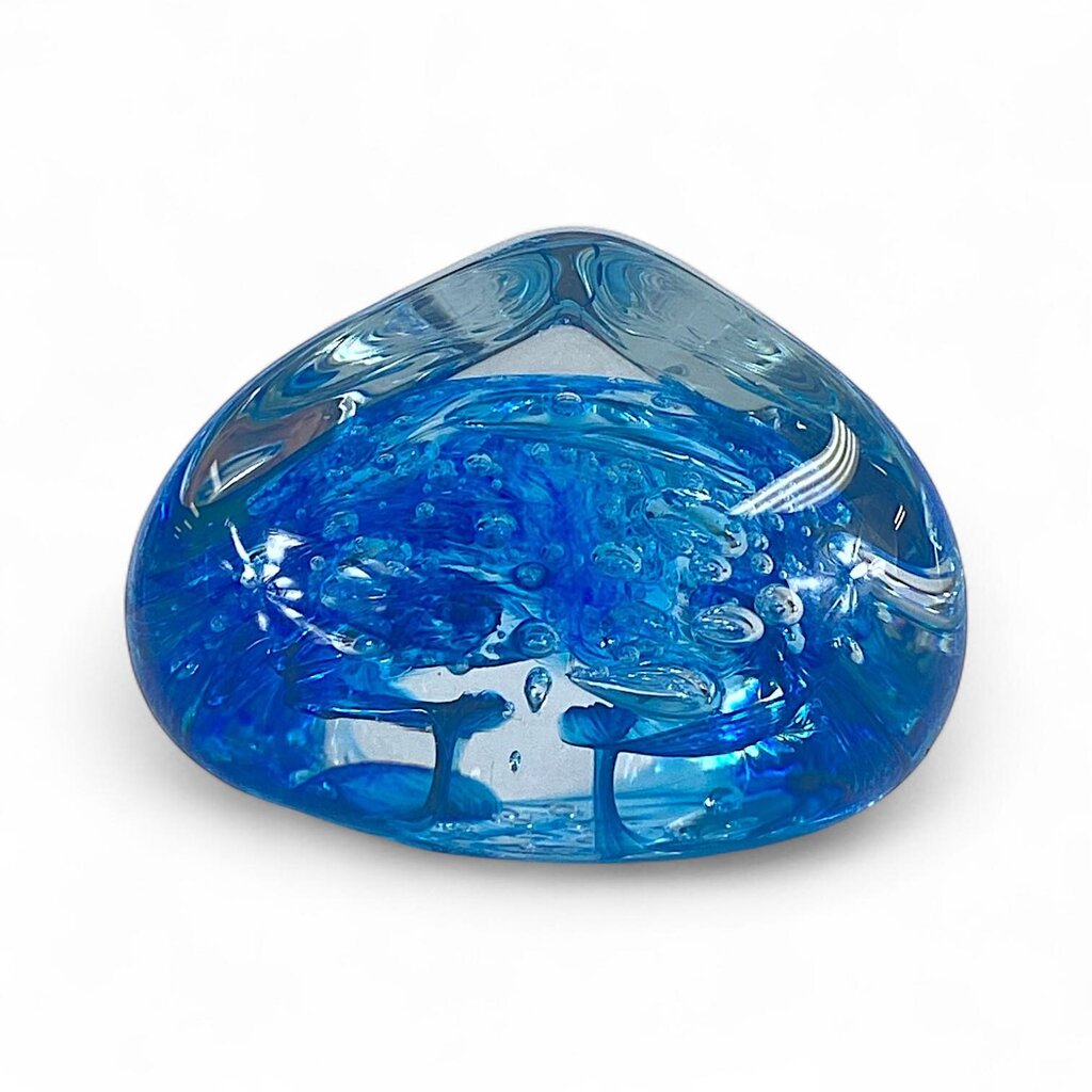 Bubble Glass Rounded Prism Paperweight