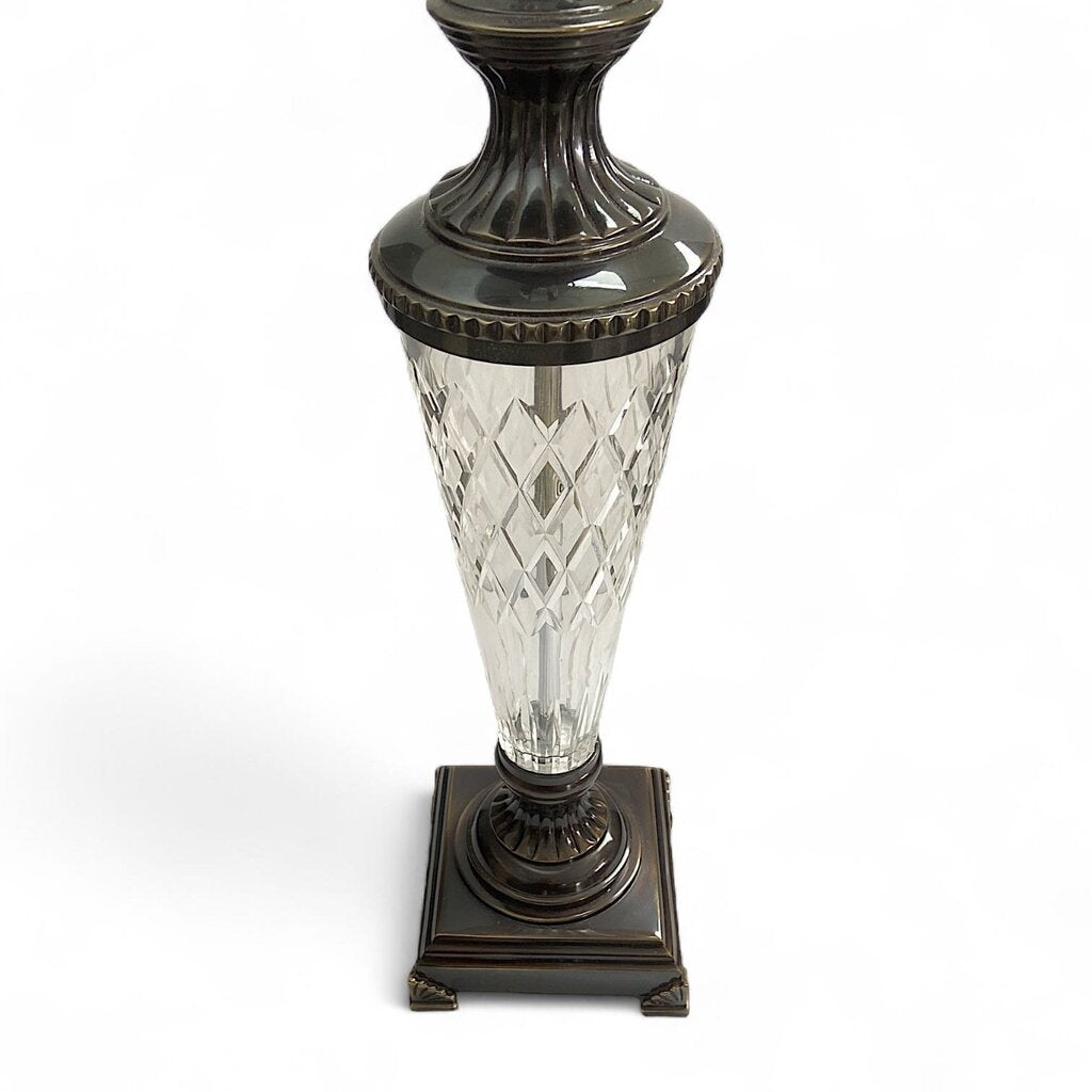 Cut Crystal Vase with Drum Shade