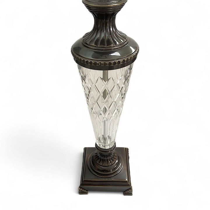 Cut Crystal Vase with Drum Shade