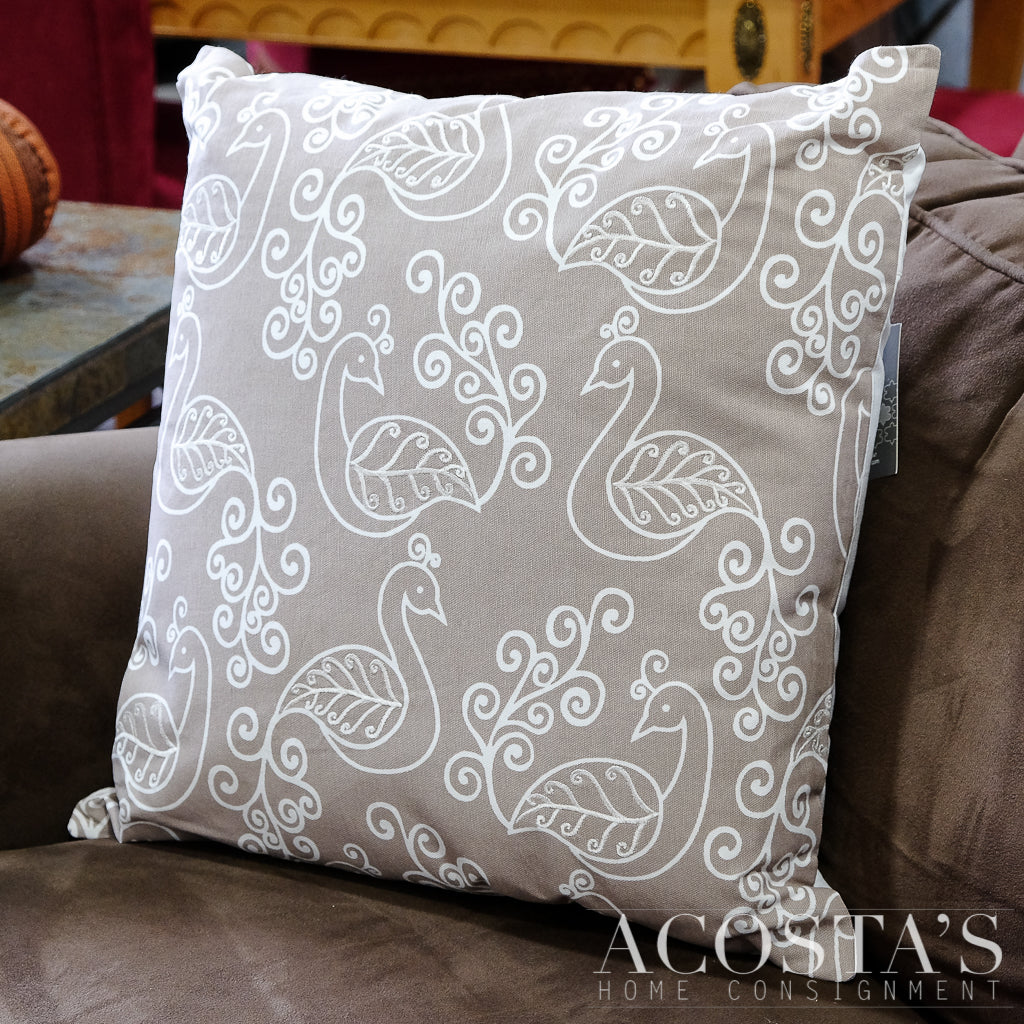 (NEW) Scroll Peacock Pillow - Acosta's Home