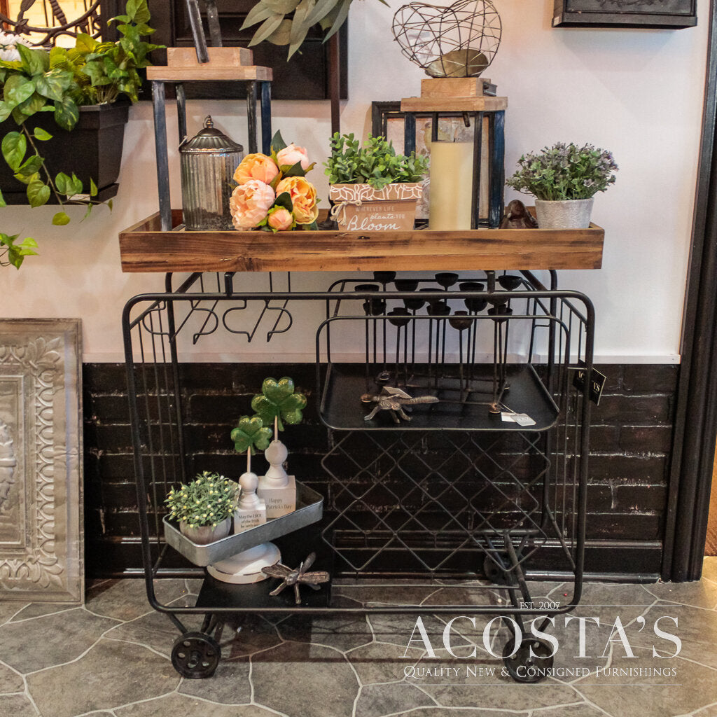 Industrial Bar Cart - Acosta's Home