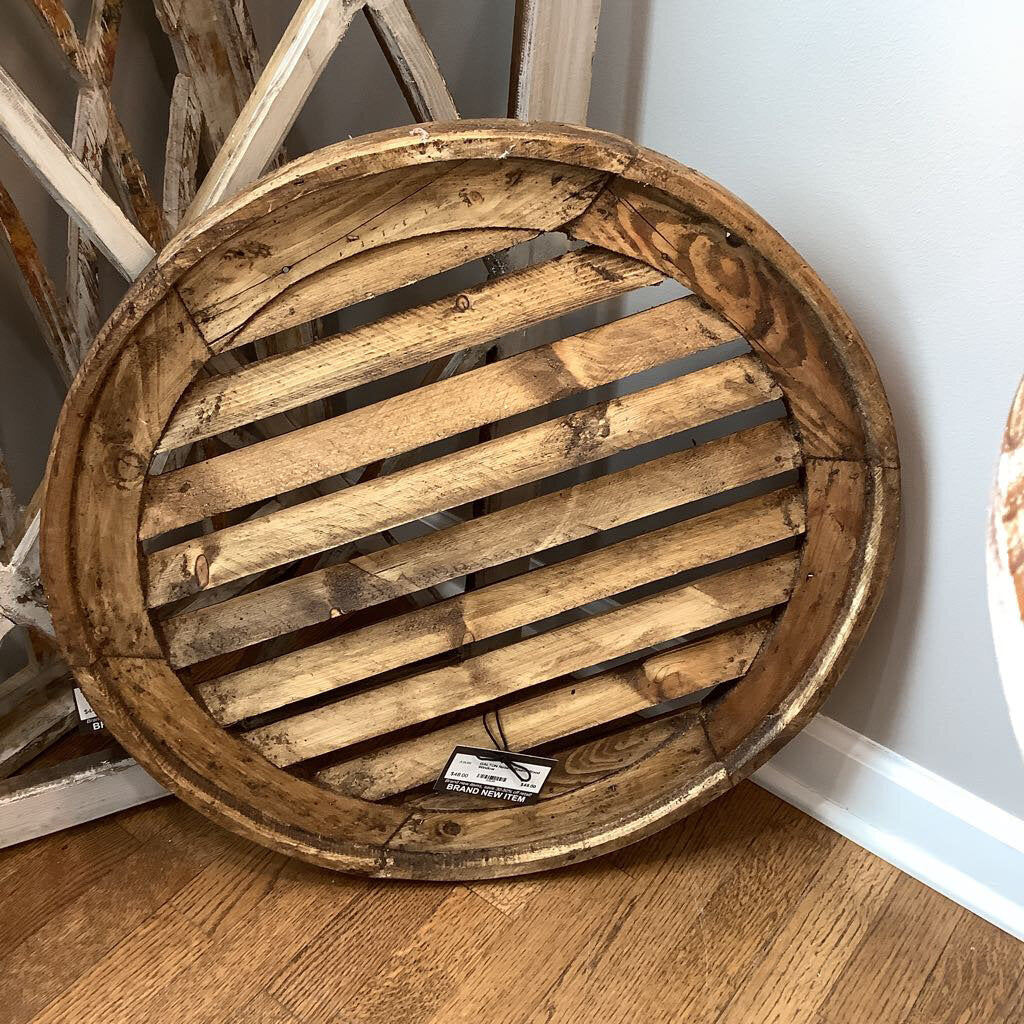 Natural Round Wood Window - Acosta's Home
