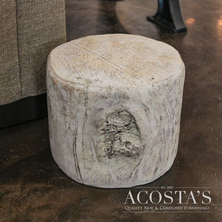 Tree Stump Cement Stool - Large - Acosta's Home