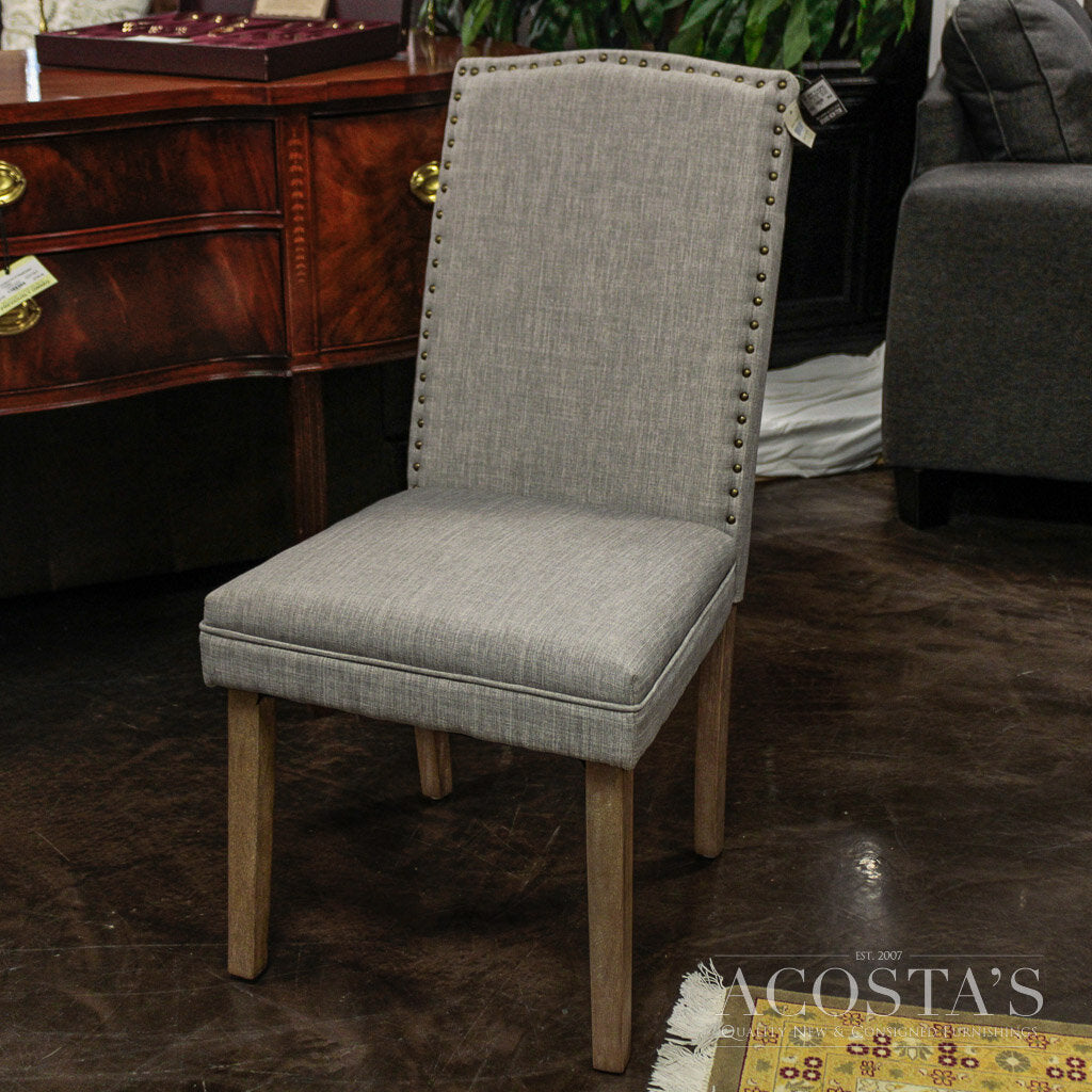(BRAND NEW) Linen Nailhead Dining Chair