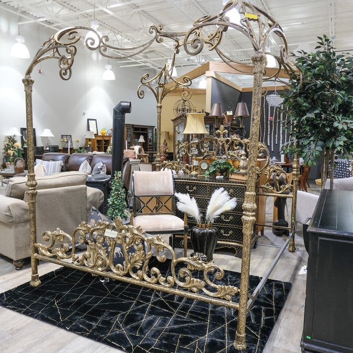 Orig. Price $15,000 - Custom Ornate Canopy Bed