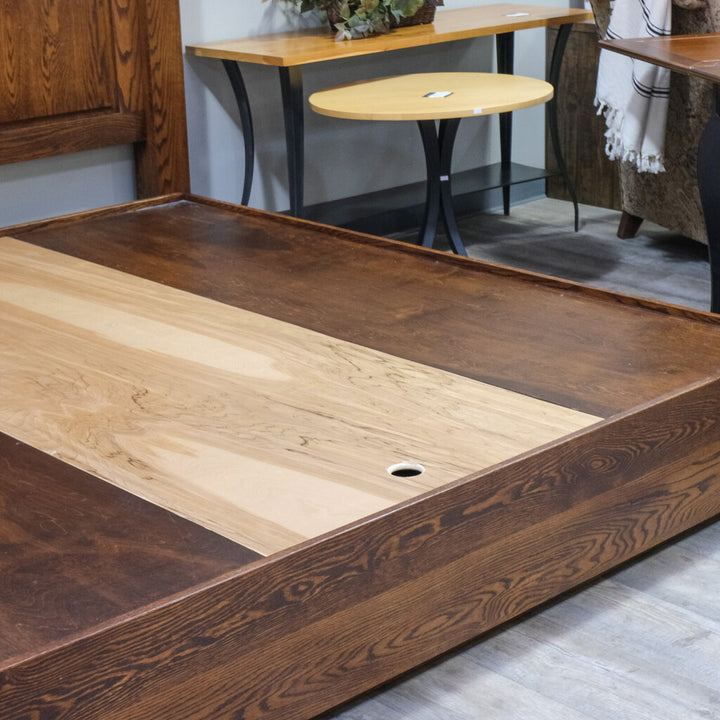 Solid Wood King Platform Bed with Storage