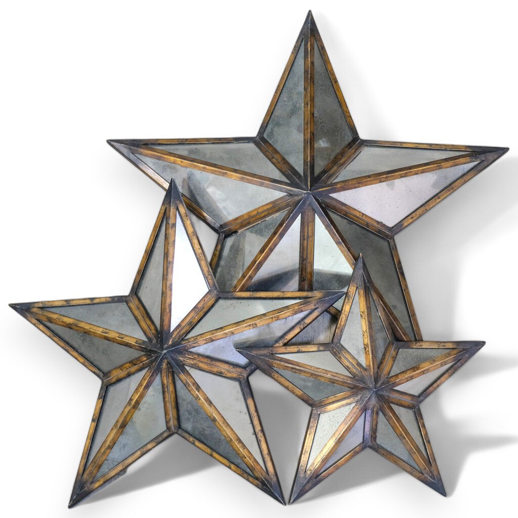 Orig Price $250 - Set of 3 Mirrored Stars