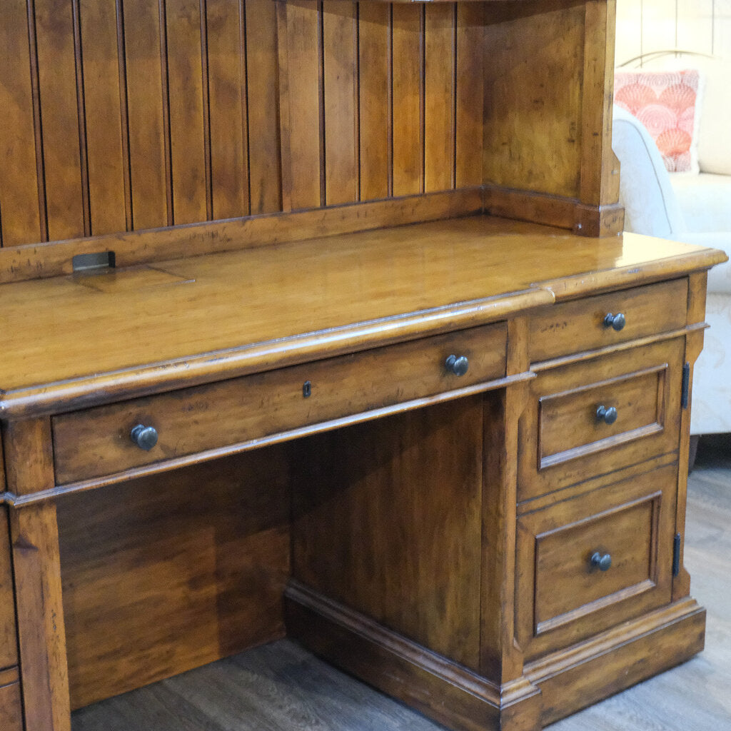 Orig Price $8000 - Wooden Desk with Hutch