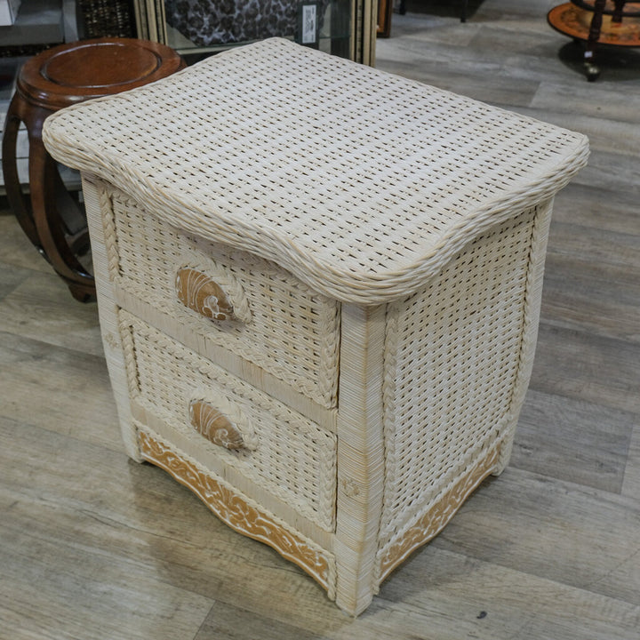 Wicker Side Table with Drawer - Jamaica Collection
