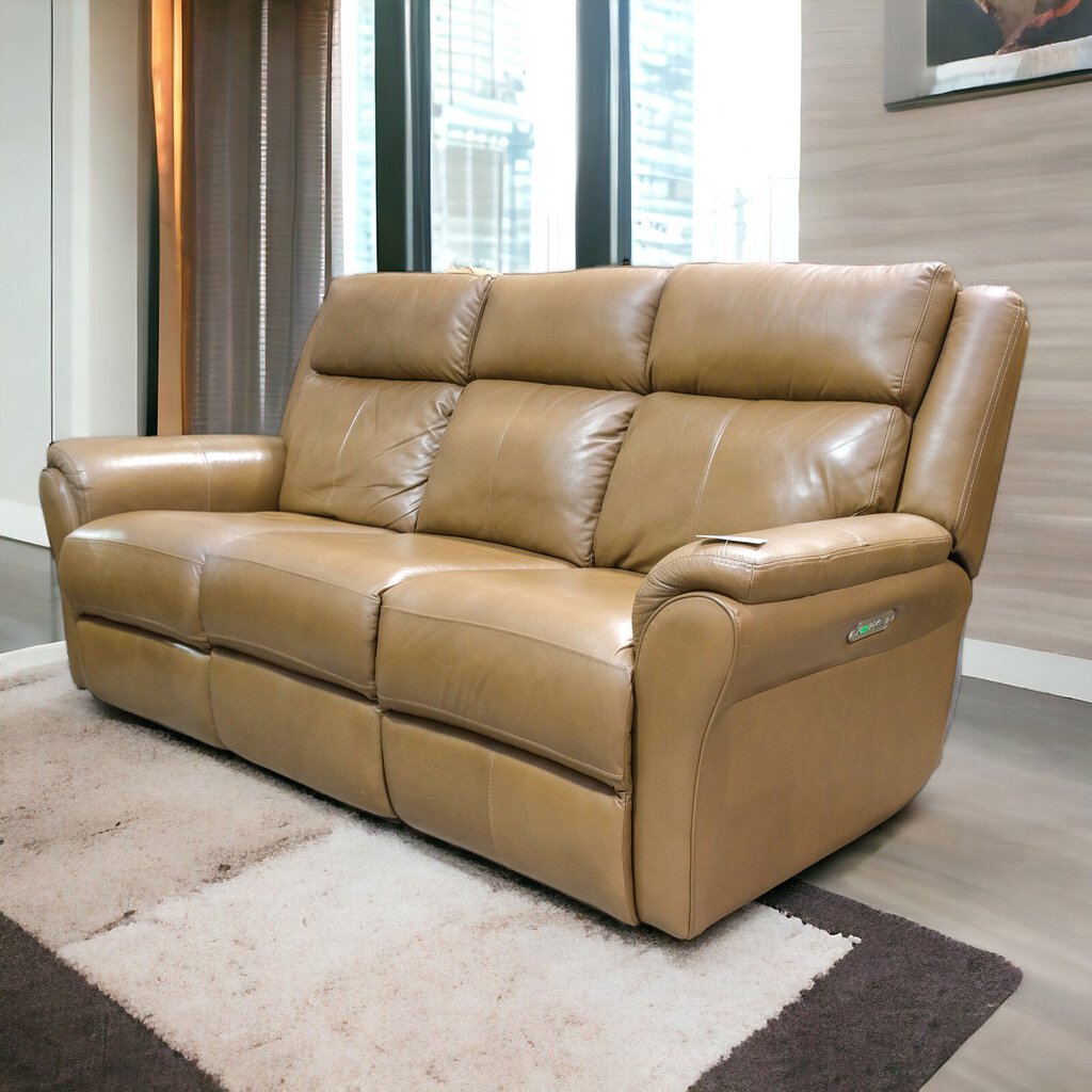 Orig. Price $4,500 - Dual Power Reclining Leather Sofa