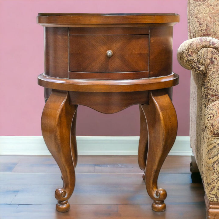 Round End Table with Drawer