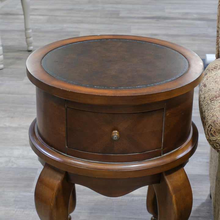 Round End Table with Drawer