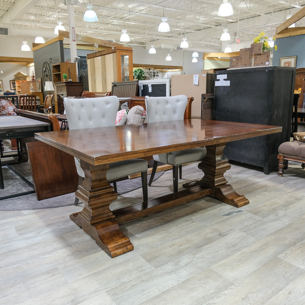 Orig Price $2749 - Archivist Trestle Table with Leaf