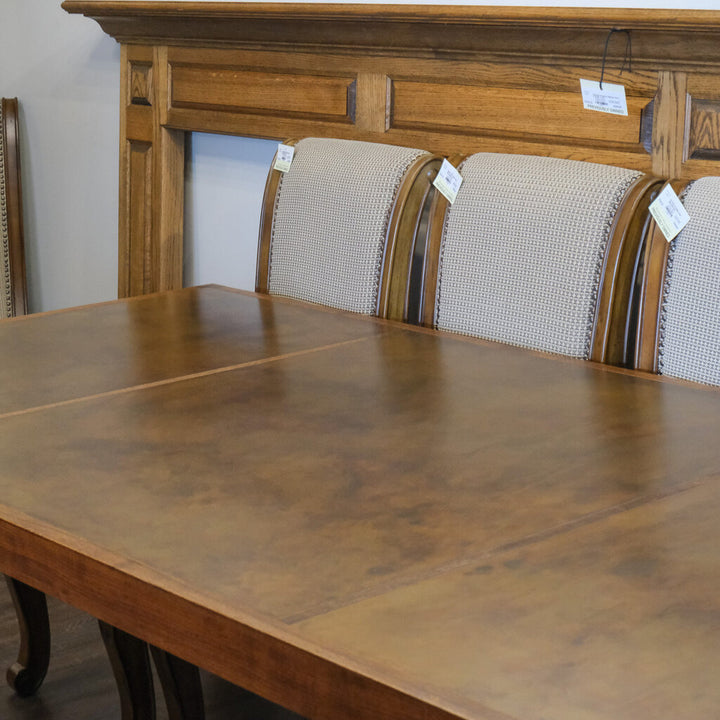 Orig Price $3900 - MCM Harry Lunstead Copper Inset DIning Table