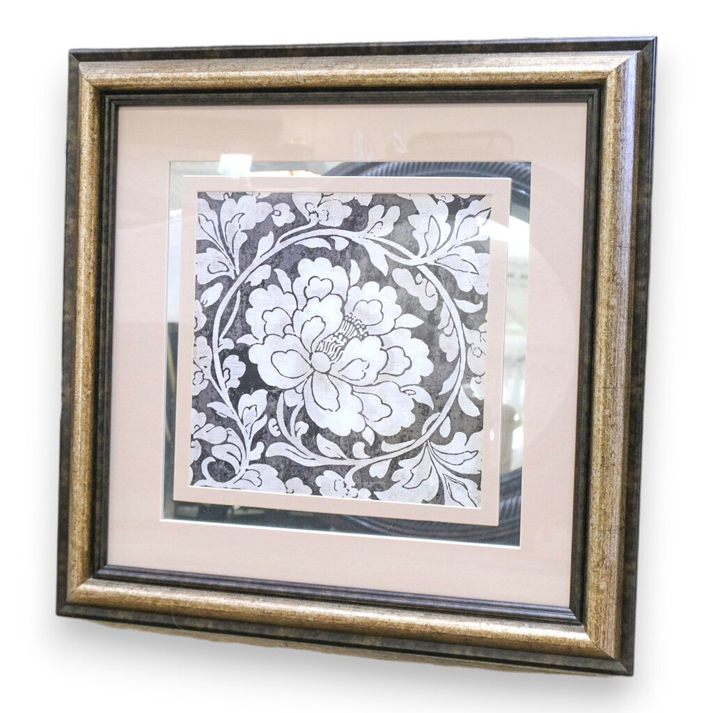 Orig Price $125 - Mirror Frame Floral Art