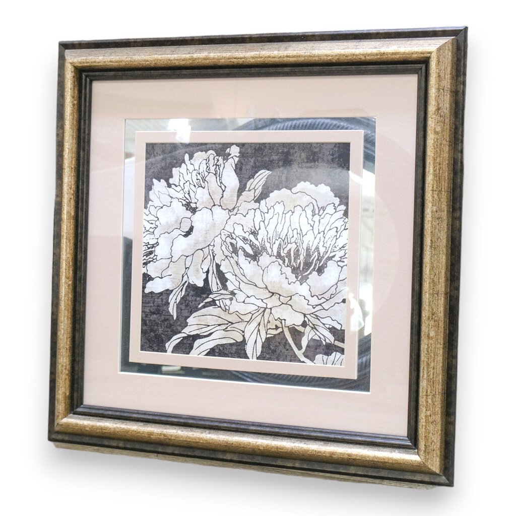 Orig Price $125 - Mirror Frame Floral Art