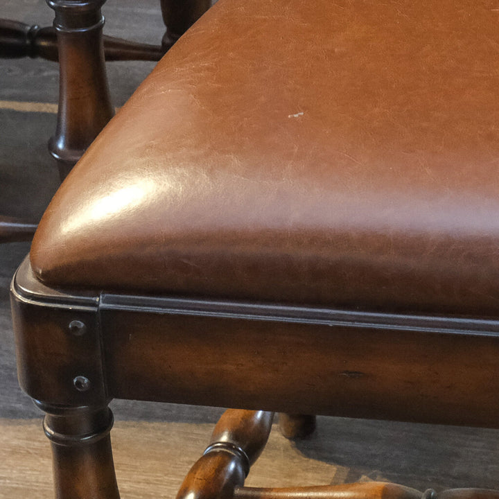 Orig Price $600 - Leather and Wood Dining Chair