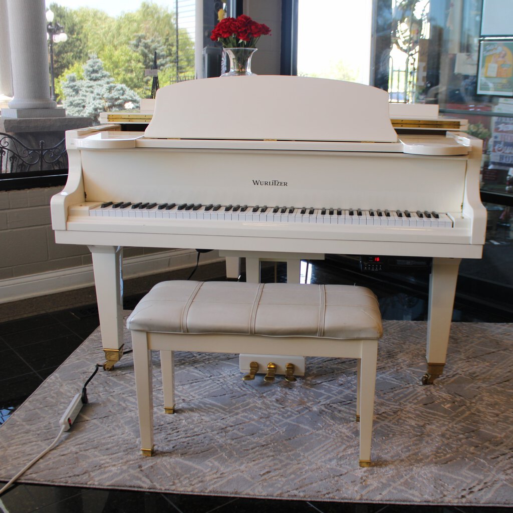 Orig Price $13,500 - Baby Grand Player Piano w/ Bench & CD"S