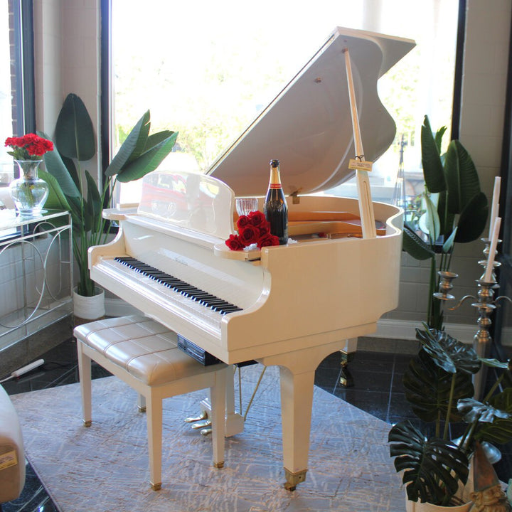 Orig Price $13,500 - Baby Grand Player Piano w/ Bench & CD"S