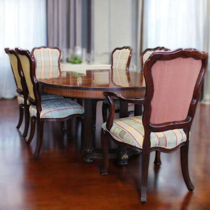 Dining Set w/ 6 chairs,2 Leaves, Pads, & China Cabinet