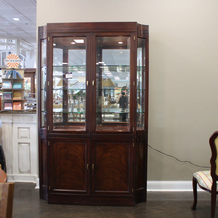 Dining Set w/ 6 chairs,2 Leaves, Pads, & China Cabinet