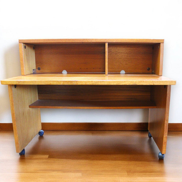 Orig Price $1200 - Wood Desk w/ Casters