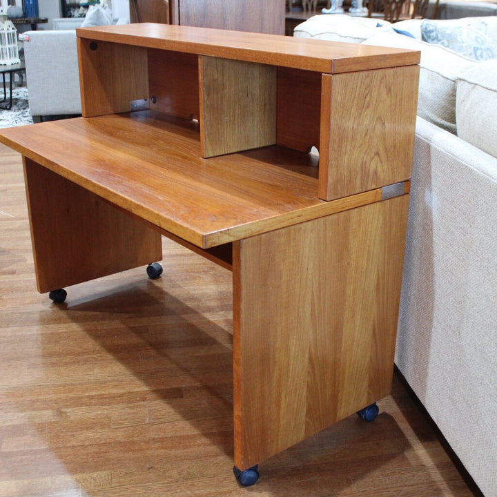 Orig Price $1200 - Wood Desk w/ Casters