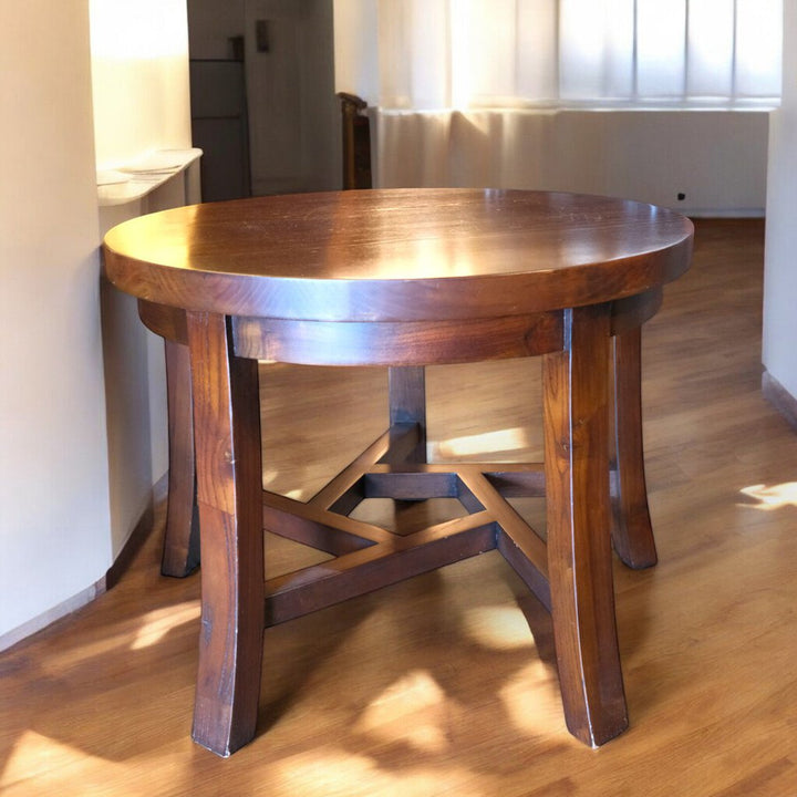 Round Wooden End Table